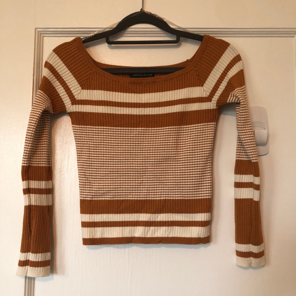 Cropped off the shoulder Kendall & Kylie top